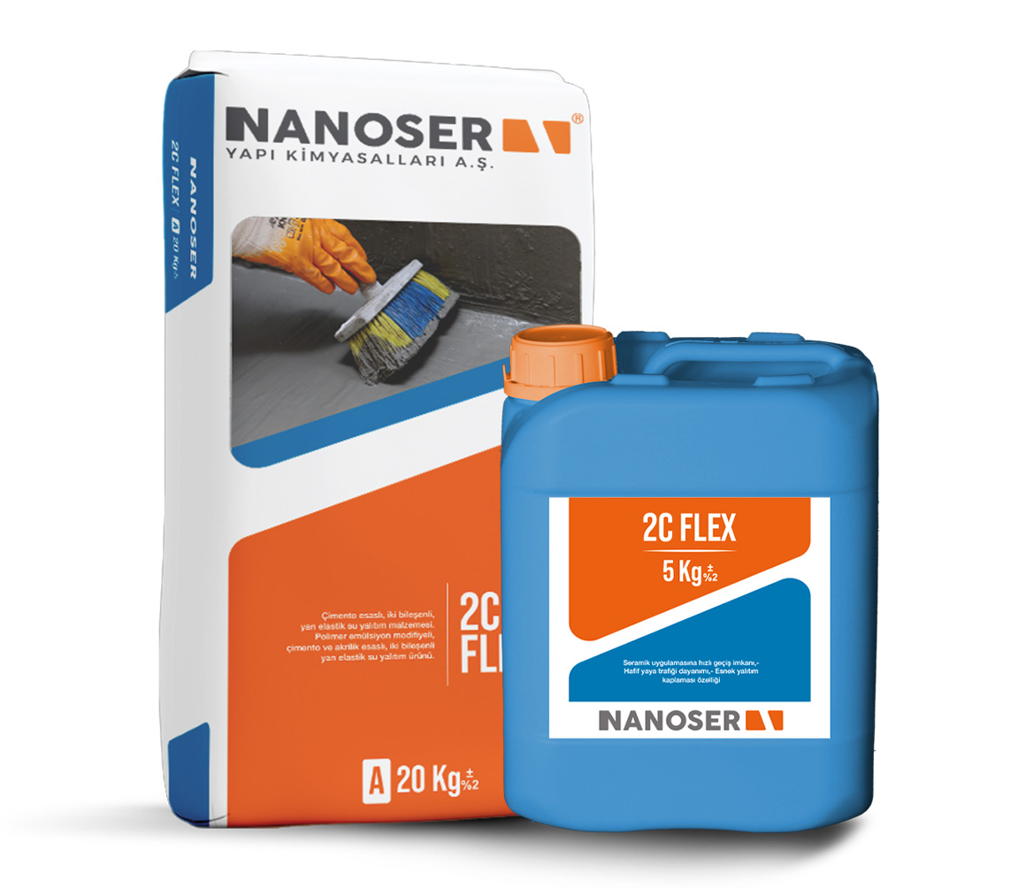2C Flex - Çimento Esaslı Su Yalıtım Ürünleri | Nanoser Yapı Kimyasalları