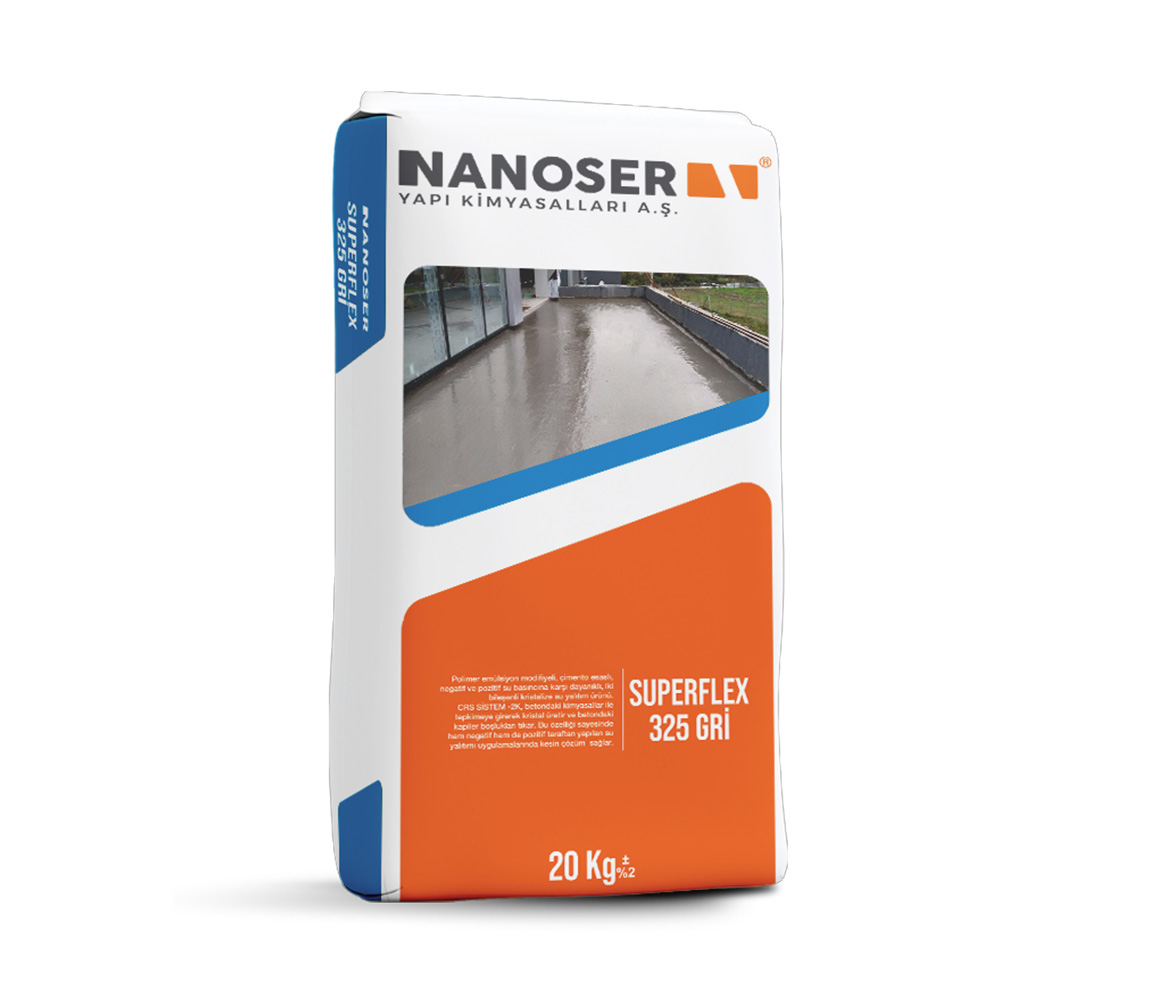 Superflex 325 Gri - Çimento Esaslı Su Yalıtım Ürünleri | Nanoser Yapı Kimyasalları