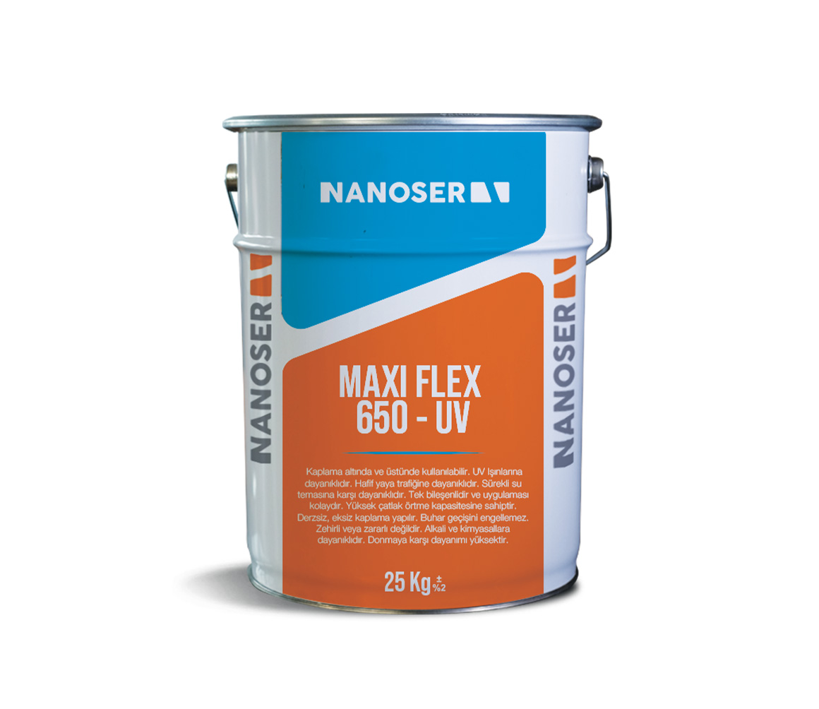 Maxi Flex 650 - UV - Poliürea Poliüretan ve MS Polimer Su Yalıtım Ürünleri | Nanoser Yapı Kimyasalları